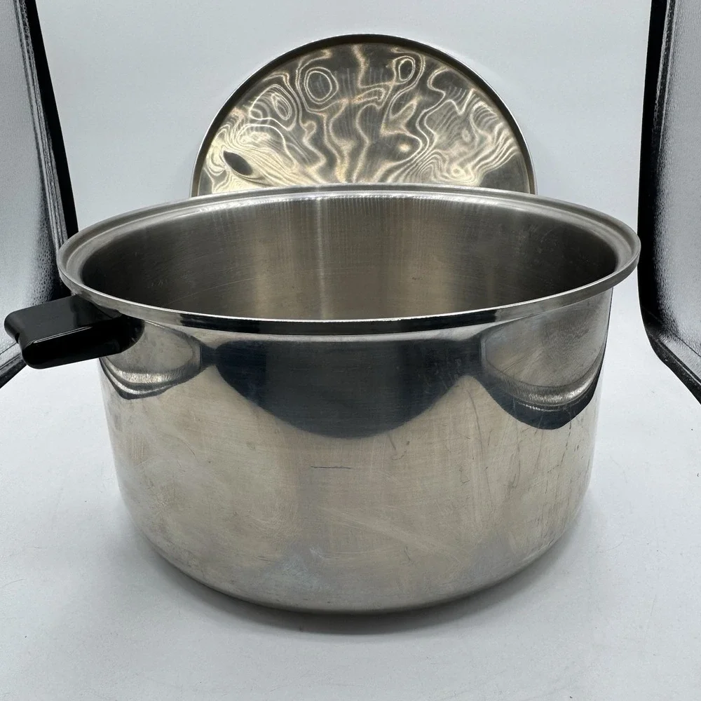 Vtg SEARS HEAT CORE Stainless Steel 10 Qt Stock Canning Pot WITH Lid USA Made